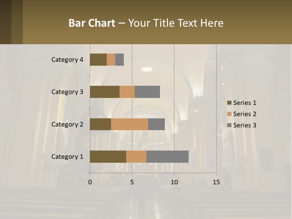 The Interior Of A Church With Columns And Arches PowerPoint Template