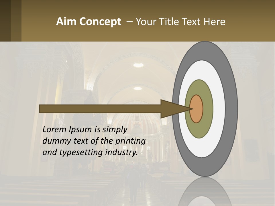 The Interior Of A Church With Columns And Arches PowerPoint Template