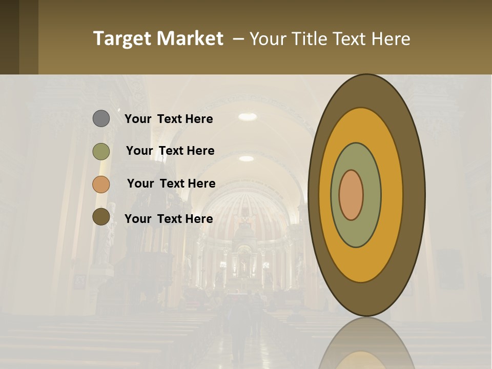 The Interior Of A Church With Columns And Arches PowerPoint Template