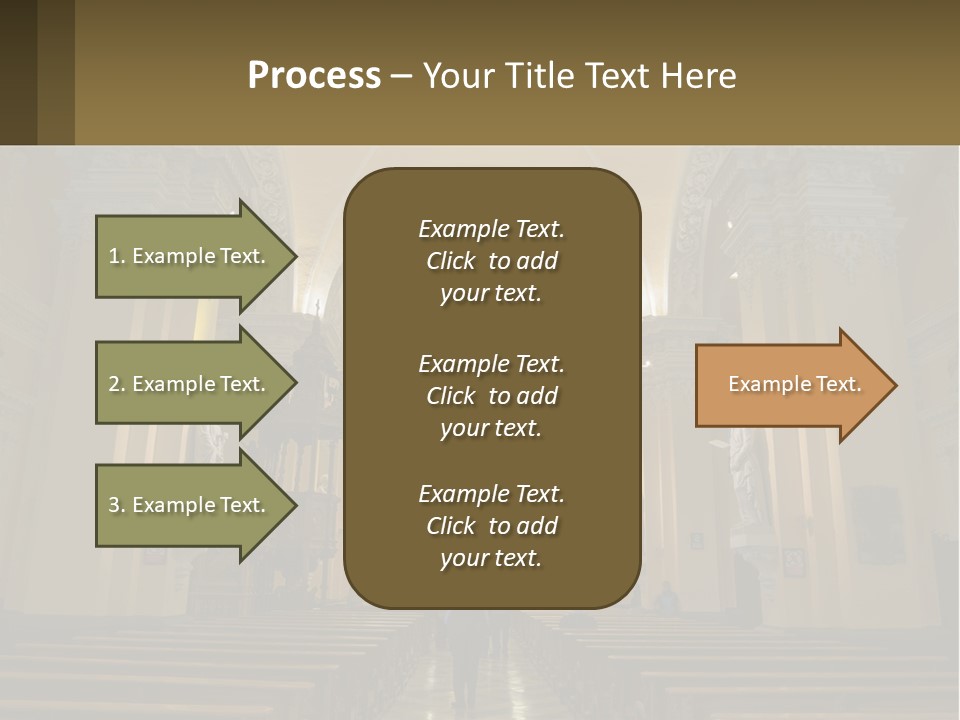 The Interior Of A Church With Columns And Arches PowerPoint Template