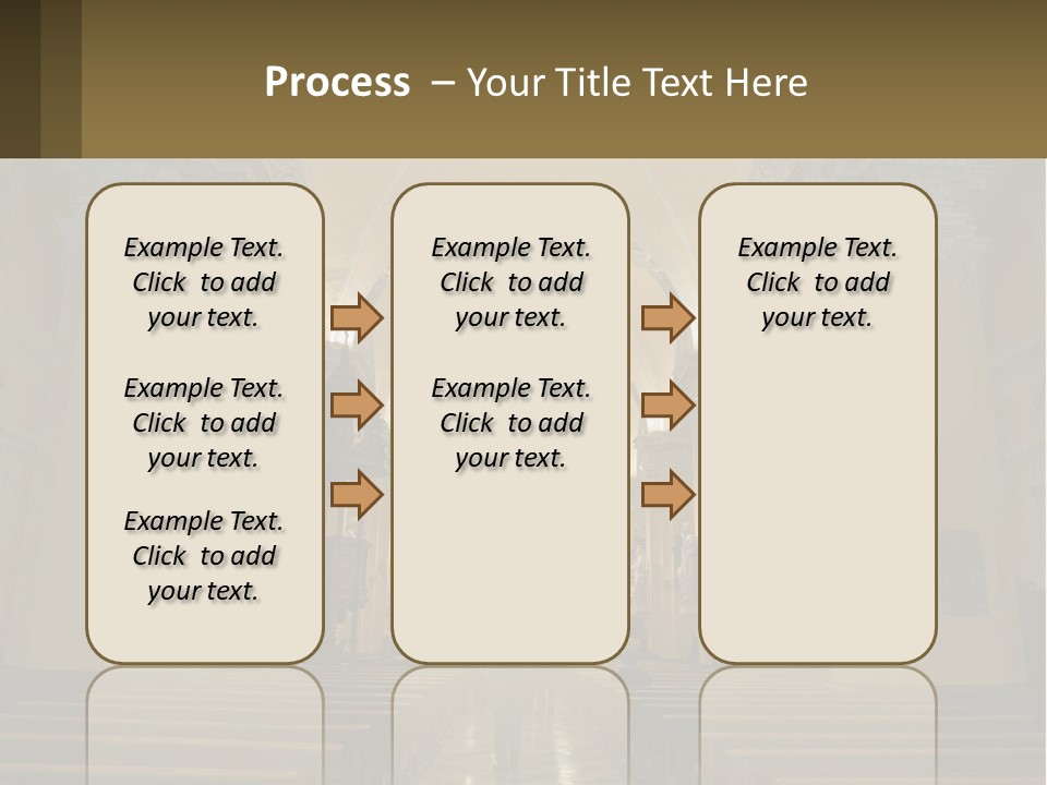 The Interior Of A Church With Columns And Arches PowerPoint Template