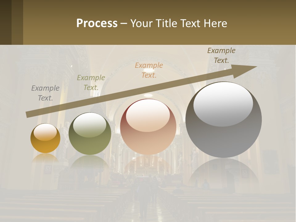The Interior Of A Church With Columns And Arches PowerPoint Template