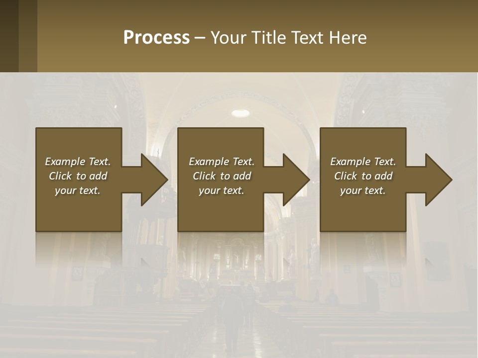 The Interior Of A Church With Columns And Arches PowerPoint Template