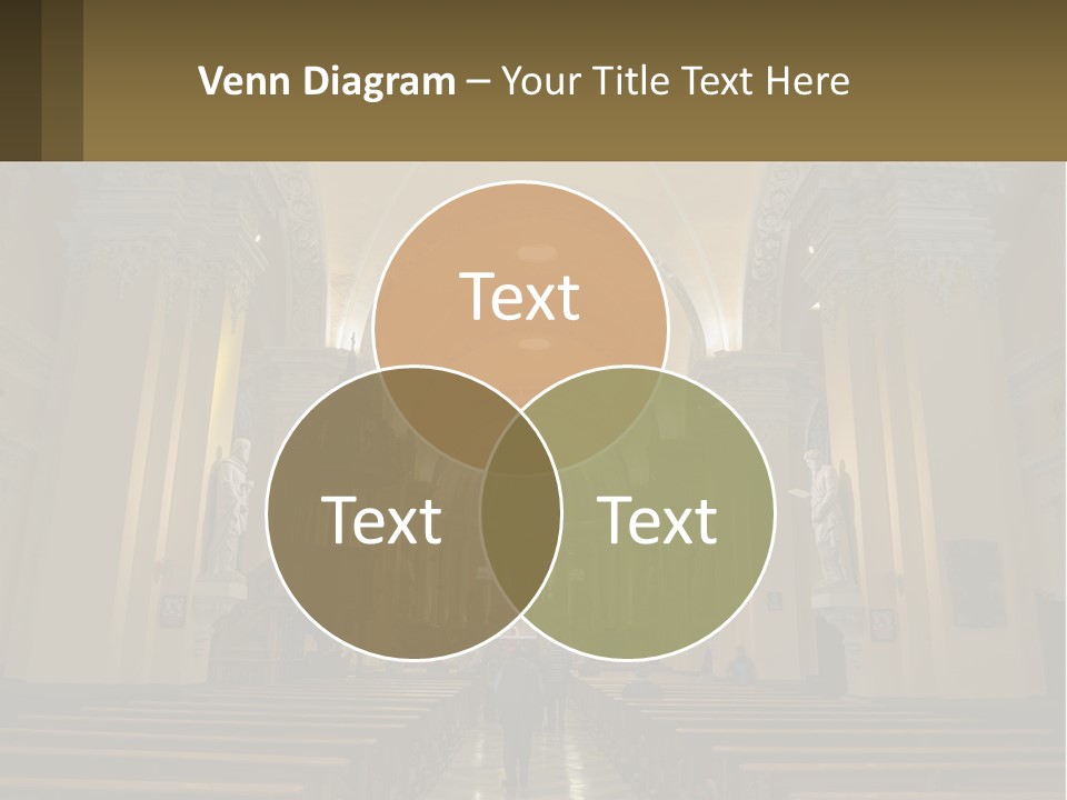 The Interior Of A Church With Columns And Arches PowerPoint Template