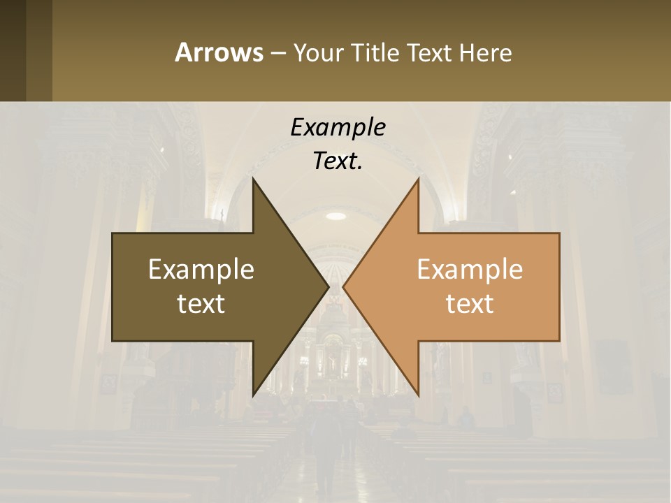 The Interior Of A Church With Columns And Arches PowerPoint Template