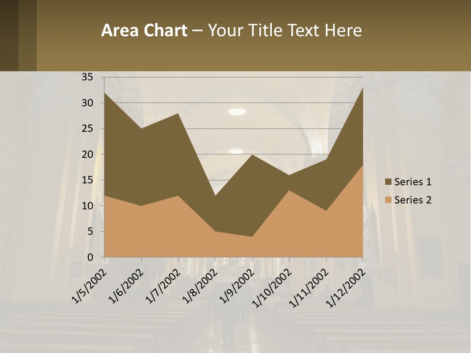 The Interior Of A Church With Columns And Arches PowerPoint Template