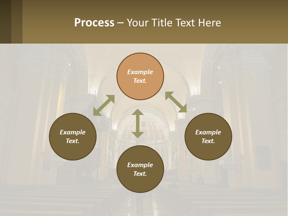 The Interior Of A Church With Columns And Arches PowerPoint Template