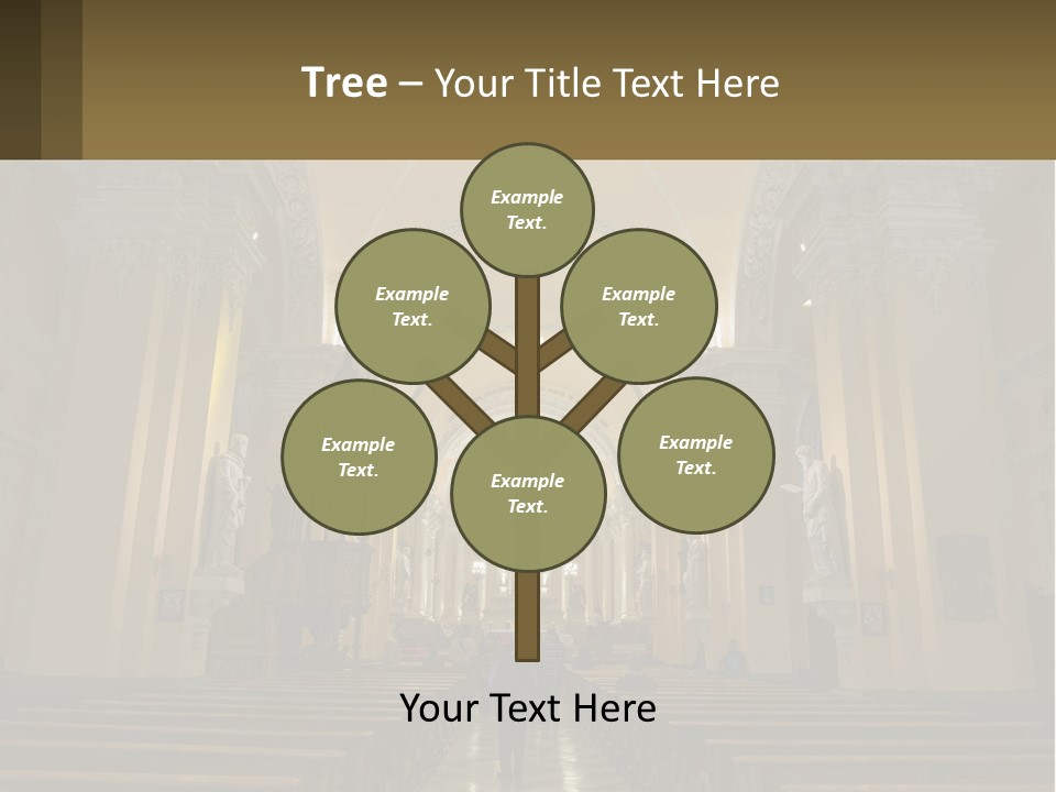 The Interior Of A Church With Columns And Arches PowerPoint Template