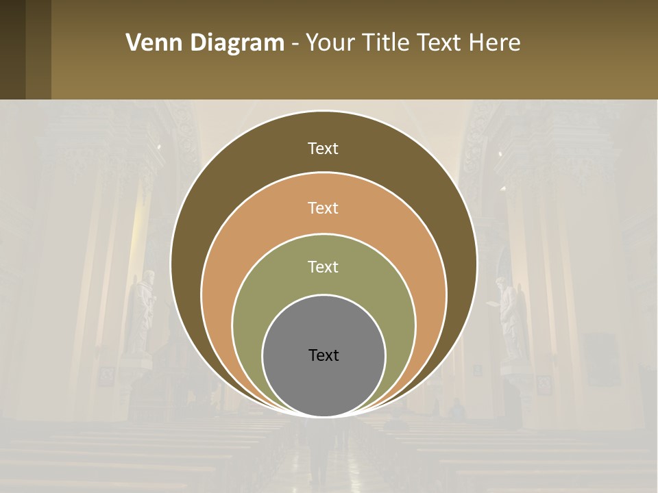 The Interior Of A Church With Columns And Arches PowerPoint Template