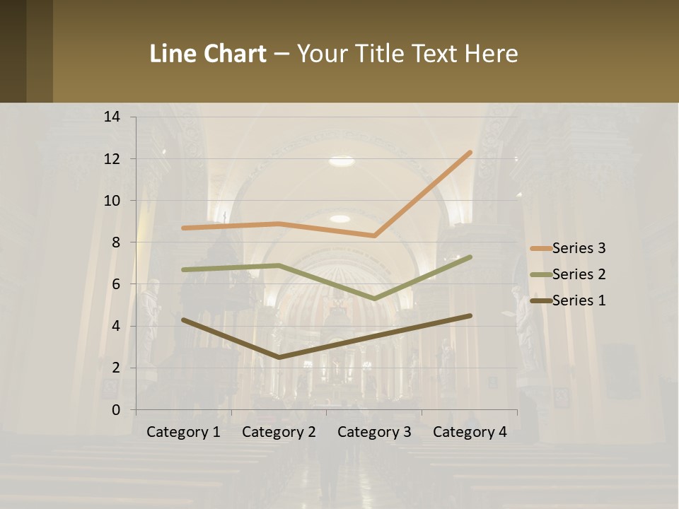 The Interior Of A Church With Columns And Arches PowerPoint Template