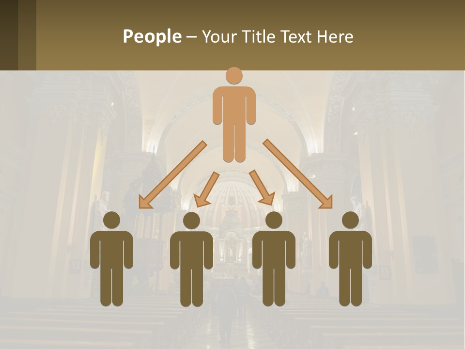 The Interior Of A Church With Columns And Arches PowerPoint Template