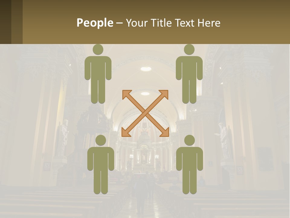 The Interior Of A Church With Columns And Arches PowerPoint Template