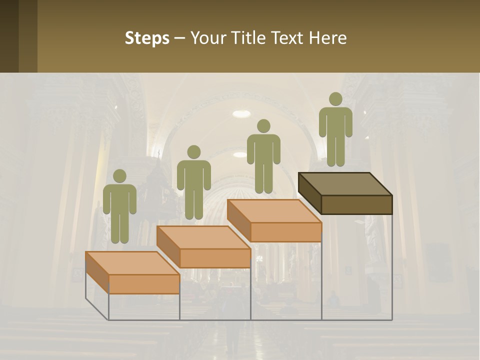 The Interior Of A Church With Columns And Arches PowerPoint Template