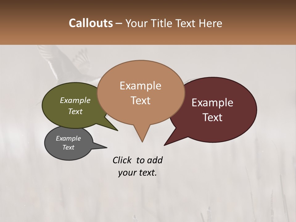 A Couple Of Birds Flying Over A Dry Grass Field PowerPoint Template