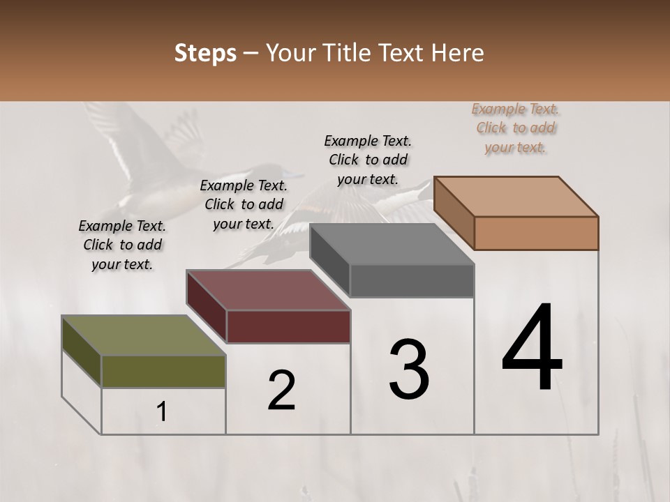 A Couple Of Birds Flying Over A Dry Grass Field PowerPoint Template