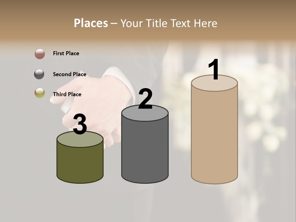 A Man In A Suit Holding His Hands Together PowerPoint Template