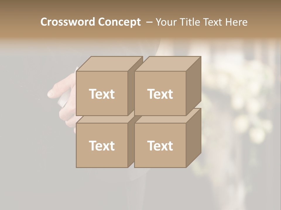 A Man In A Suit Holding His Hands Together PowerPoint Template