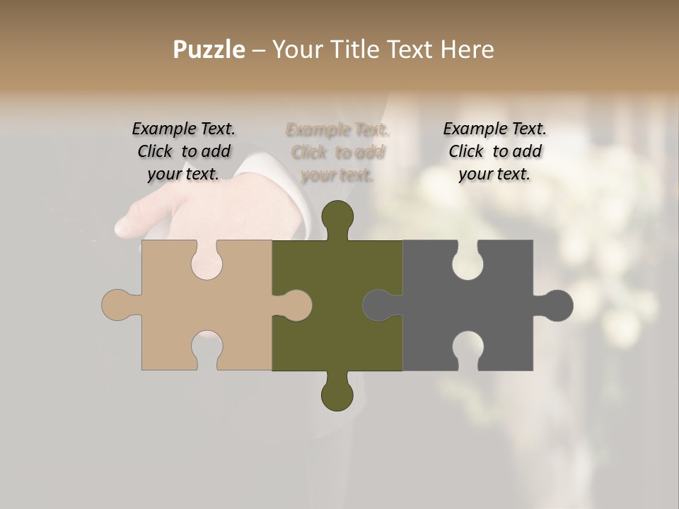 A Man In A Suit Holding His Hands Together PowerPoint Template