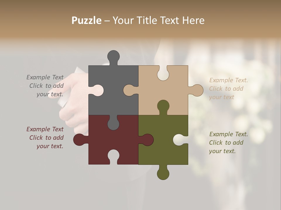 A Man In A Suit Holding His Hands Together PowerPoint Template