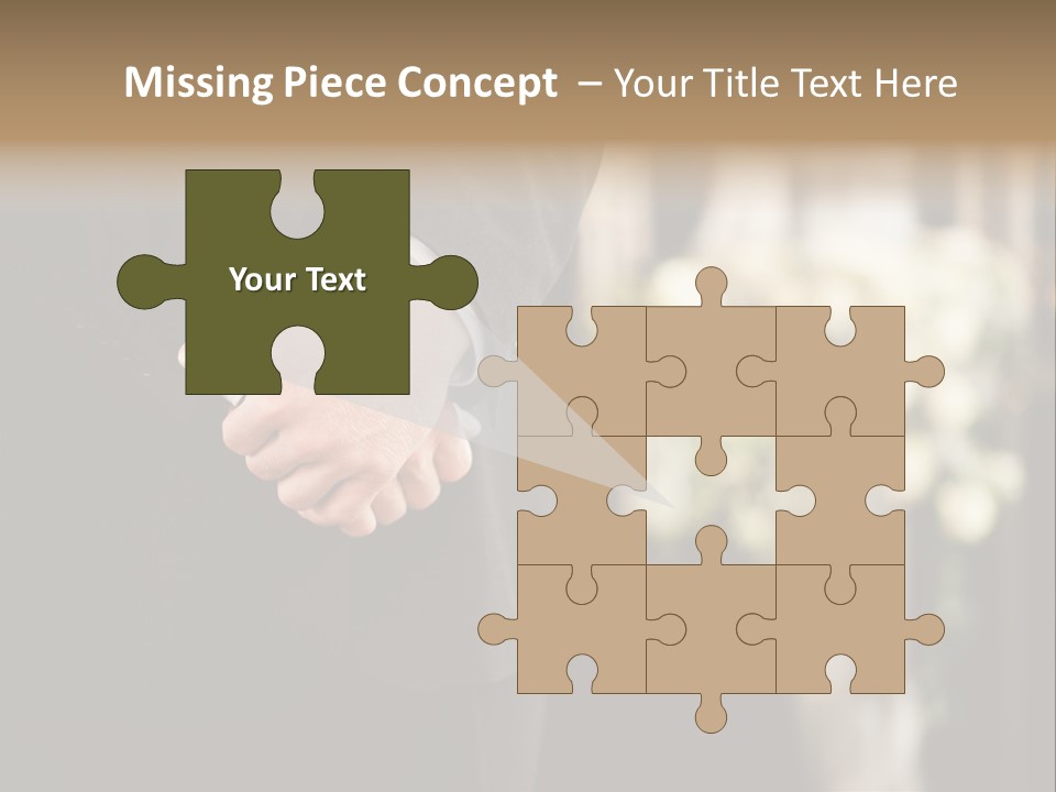 A Man In A Suit Holding His Hands Together PowerPoint Template