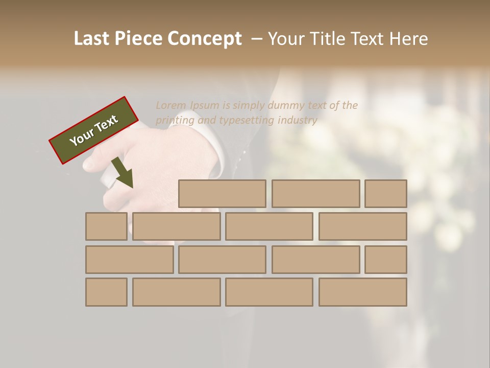 A Man In A Suit Holding His Hands Together PowerPoint Template