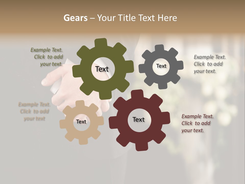 A Man In A Suit Holding His Hands Together PowerPoint Template