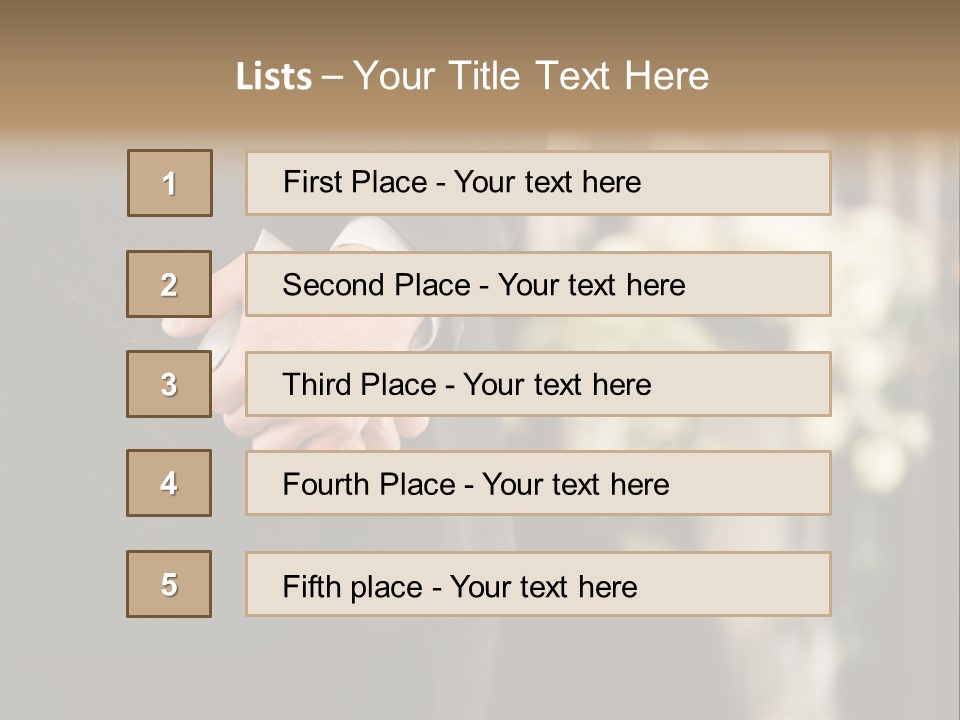 A Man In A Suit Holding His Hands Together PowerPoint Template