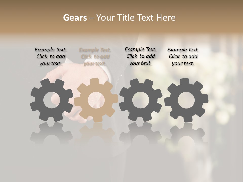 A Man In A Suit Holding His Hands Together PowerPoint Template