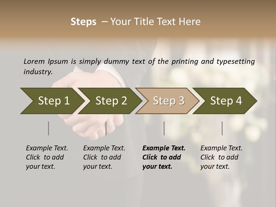 A Man In A Suit Holding His Hands Together PowerPoint Template