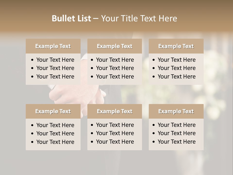 A Man In A Suit Holding His Hands Together PowerPoint Template