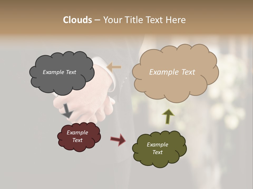A Man In A Suit Holding His Hands Together PowerPoint Template