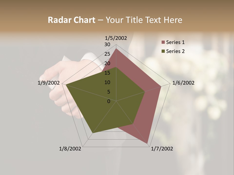 A Man In A Suit Holding His Hands Together PowerPoint Template