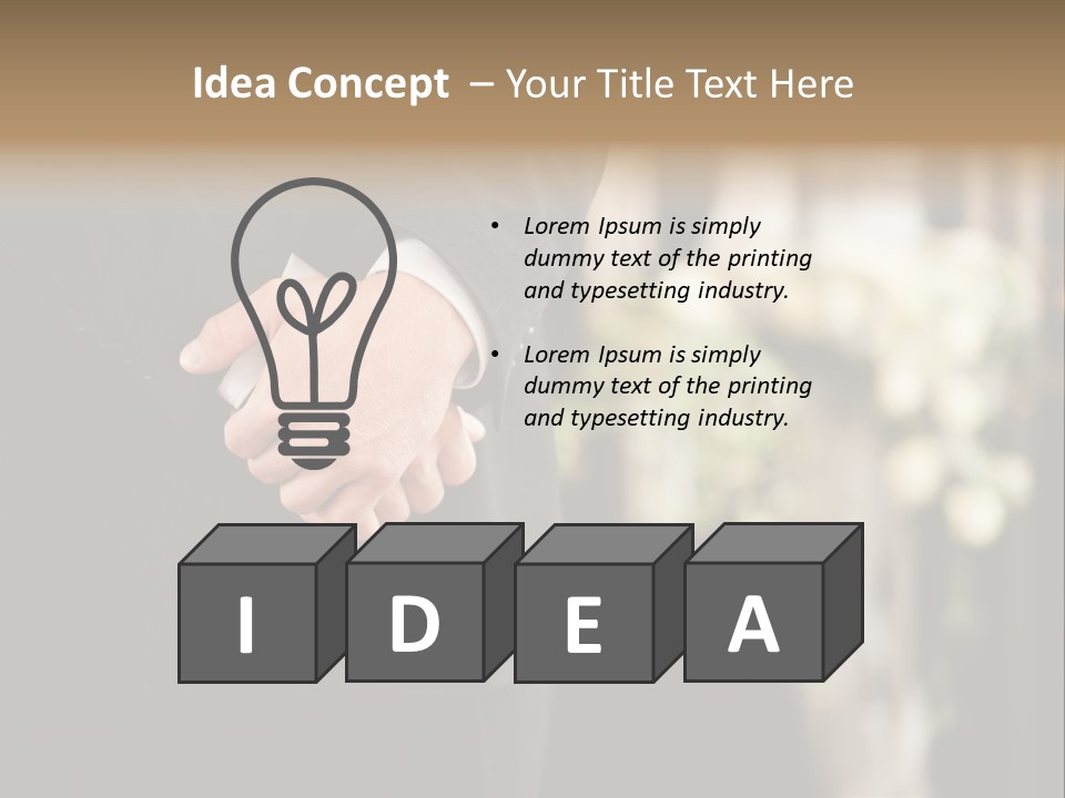 A Man In A Suit Holding His Hands Together PowerPoint Template