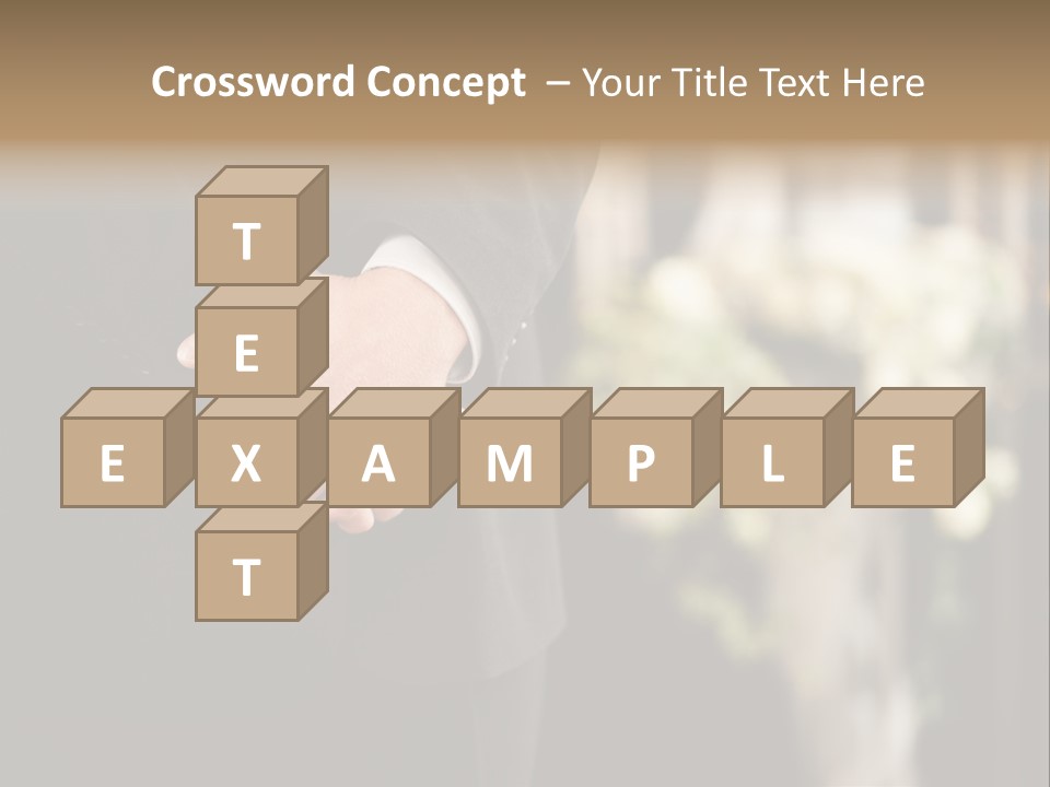 A Man In A Suit Holding His Hands Together PowerPoint Template