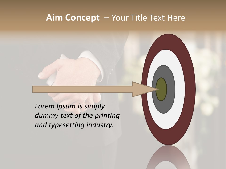 A Man In A Suit Holding His Hands Together PowerPoint Template