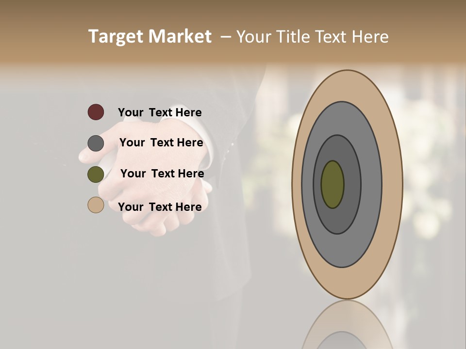 A Man In A Suit Holding His Hands Together PowerPoint Template