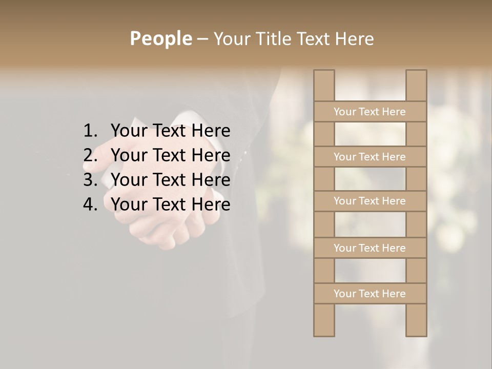 A Man In A Suit Holding His Hands Together PowerPoint Template