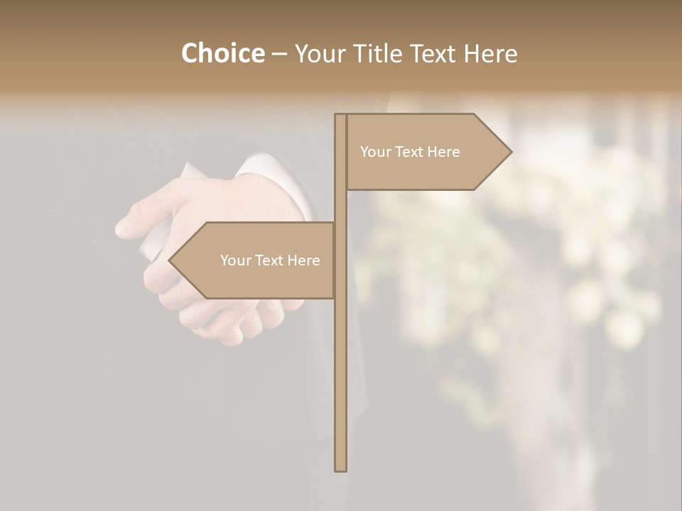 A Man In A Suit Holding His Hands Together PowerPoint Template