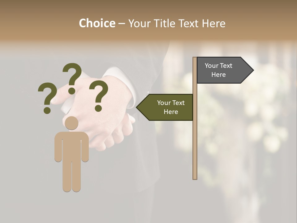 A Man In A Suit Holding His Hands Together PowerPoint Template