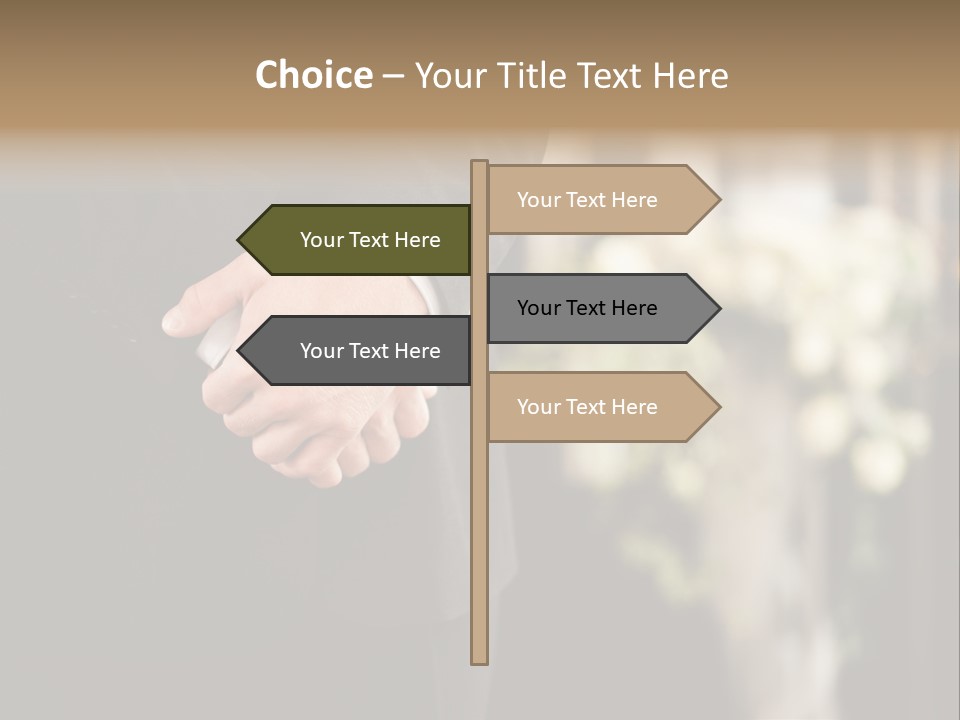 A Man In A Suit Holding His Hands Together PowerPoint Template