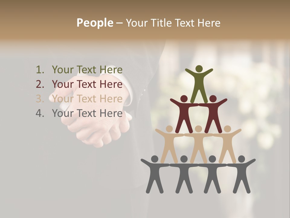 A Man In A Suit Holding His Hands Together PowerPoint Template