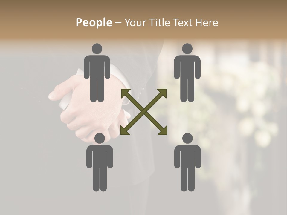 A Man In A Suit Holding His Hands Together PowerPoint Template