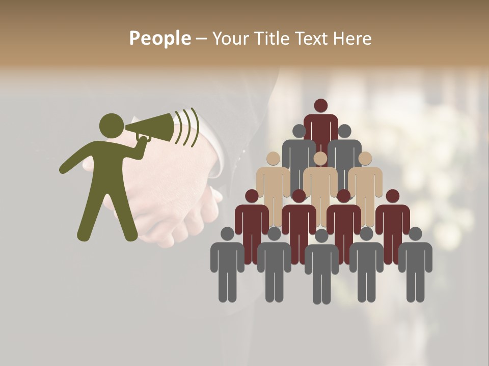 A Man In A Suit Holding His Hands Together PowerPoint Template