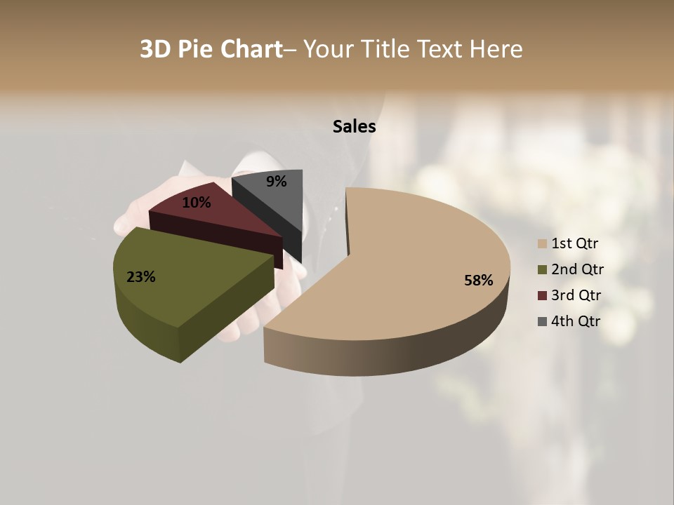 A Man In A Suit Holding His Hands Together PowerPoint Template