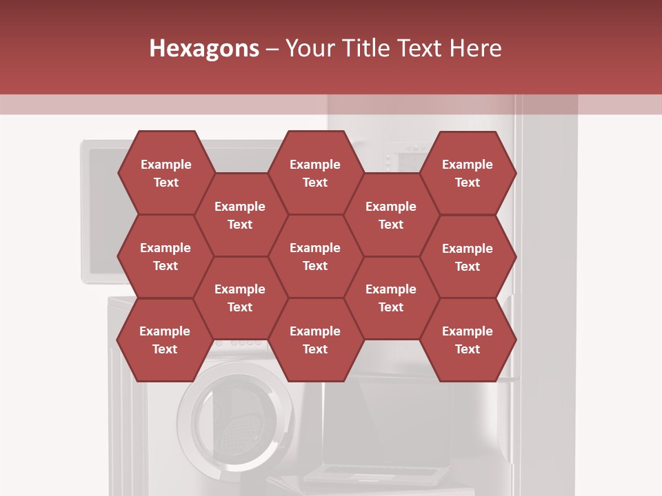 A Group Of Appliances With A Red Background PowerPoint Template