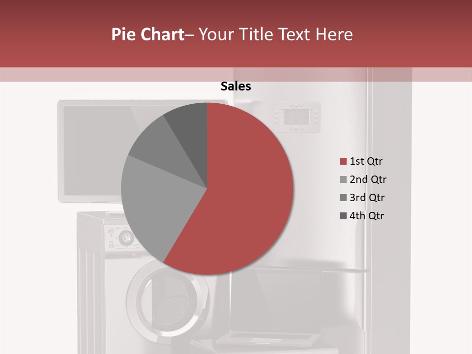 A Group Of Appliances With A Red Background PowerPoint Template