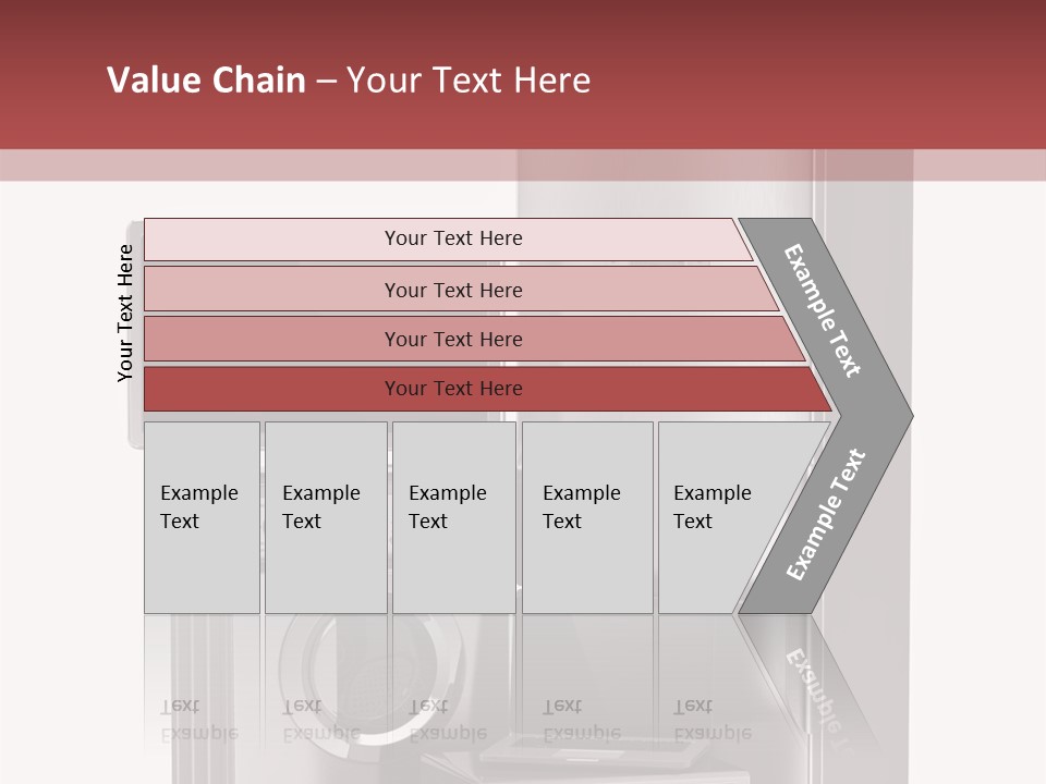 A Group Of Appliances With A Red Background PowerPoint Template