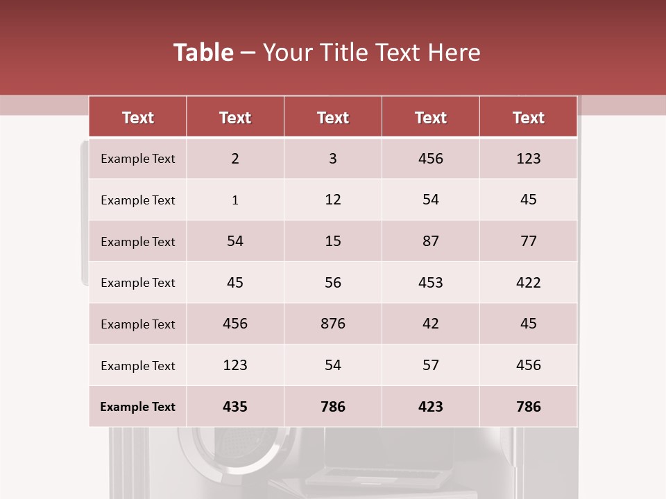 A Group Of Appliances With A Red Background PowerPoint Template