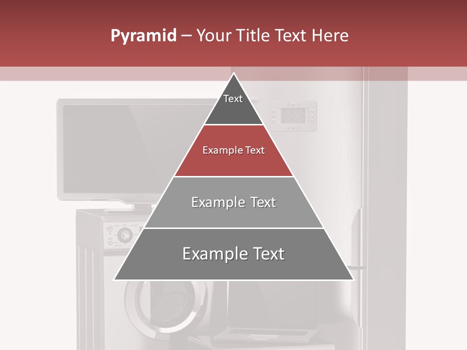 A Group Of Appliances With A Red Background PowerPoint Template