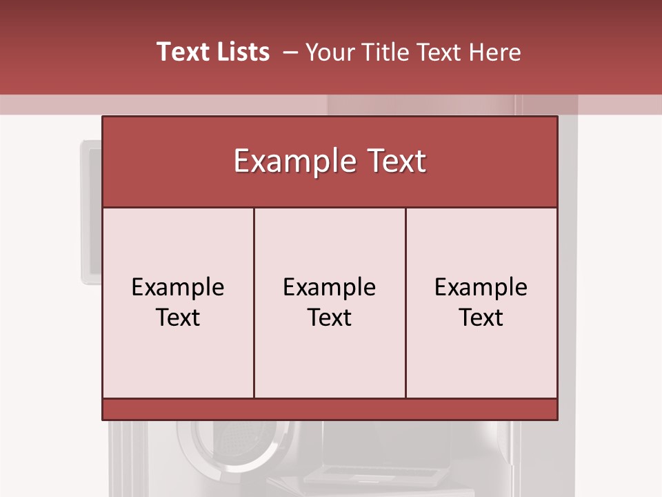 A Group Of Appliances With A Red Background PowerPoint Template